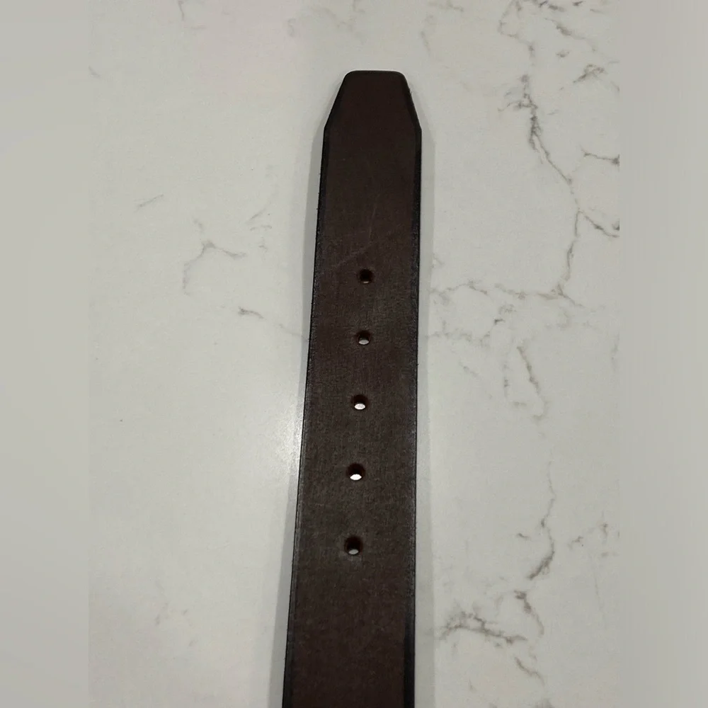 American Bison 100% Genuine Top Grain Brown Leather Belt Men’s Size 36 NWT